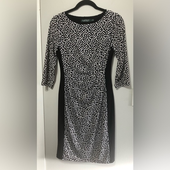 Lauren by Ralph Lauren Black & White Dress Size 4 - Picture 2 of 9